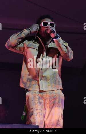 Mexico, Mexique. 25 novembre 2023. Shaggy se produit sur scène au festival de musique reggaeton Coca Cola Flow Fest 2023 à Autodromo Hermanos Rodriguez à Mexico, Mexique, le 25 novembre 2023. (Photo de Essene Hernandez/Eyepix Group) crédit : NurPhoto SRL/Alamy Live News Banque D'Images