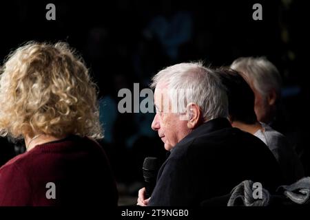 Turin, Italie. 26 novembre 2023. L’historien israélien Ilan Pappé présente son livre : « dix mythes sur Israël ». Crédit : MLBARIONA/Alamy Live News Banque D'Images