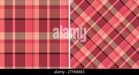 Plaid de contrôle de texture de fond vectoriel sans couture avec un tissu tartan textile de motif mis dans les couleurs d'halloween. Illustration de Vecteur