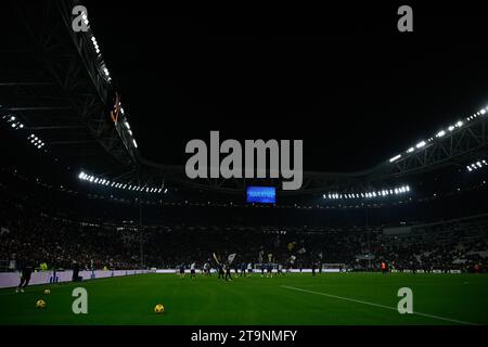 Turin, Italie. 26 novembre 2023. Vue générale de l'Allianz Stadium pendant le match de football italien Serie A entre le FC Juventus et l'Inter FC Internazionale le 26 novembre 2023 au stade Allianz de Turin, Italie. Crédit : Tiziano Ballabio crédit : Tiziano Ballabio/Alamy Live News Banque D'Images