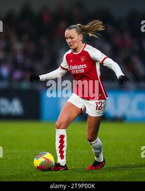 Borehamwood, Angleterre, Royaume-Uni le 26 novembre 2023. Frida Maanum d'Arsenal en action lors de l'Arsenal Women FC contre West Ham United Women FC Women's Super League Match au Meadow Park Stadium, Borehamwood, Angleterre, Royaume-Uni le 26 novembre 2023 Credit : Every second Media/Alamy Live News Banque D'Images