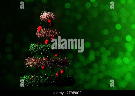 Sapin de Noël abstrait décoré Banque D'Images