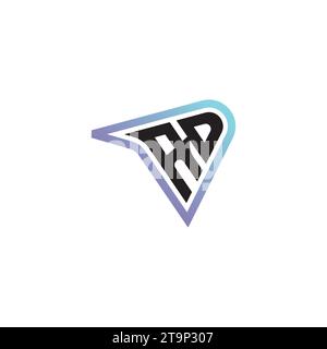 Combinaison de lettres PUBLICITAIRES cool logo eSport ou logo initial de jeu comme conception de concept d'inspiration Illustration de Vecteur