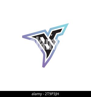BI lettre combinaison cool logo eSport ou logo initial de jeu comme un design de concept inspirant Illustration de Vecteur