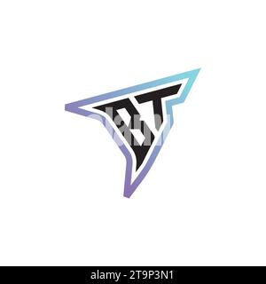 Combinaison de lettres BT logo cool eSport ou logo initial de jeu comme conception de concept inspirant Illustration de Vecteur