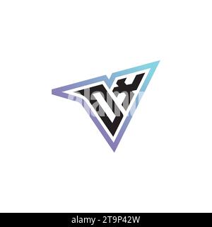 DX combinaison de lettres cool logo eSport ou logo initial de jeu comme un design de concept inspirant Illustration de Vecteur