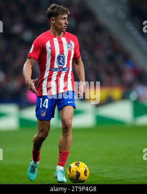 Madrid, Espagne. 25 novembre 2023. Marcos Llorente de l'Atletico de Madrid lors du match de la Liga entre l'Atletico de Madrid et le RCD Mallorca a joué au Civitas Metropolitano Stadium le 25 novembre à Madrid, Espagne. (Photo de Cesar Cebolla/PRESSINPHOTO) crédit : PRESSINPHOTO SPORTS AGENCY/Alamy Live News Banque D'Images