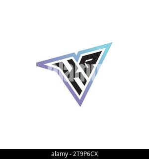 Combinaison de lettres KB logo cool eSport ou logo initial de jeu comme conception de concept d'inspiration Illustration de Vecteur