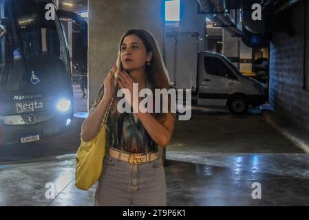 Leila Pereira, présidente de Palmeiras lors du match de football Campeonato Brasileiro entre Fortaleza et Palmeiras à Arena Castelao, Fortaleza, Brésil. Caior Rocha (Caior Rocha/SPP) crédit : SPP Sport Press photo. /Alamy Live News Banque D'Images