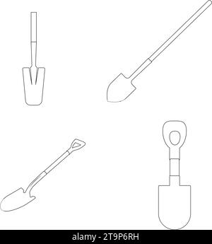 conception d'illustration vectorielle d'icône de pelle Illustration de Vecteur