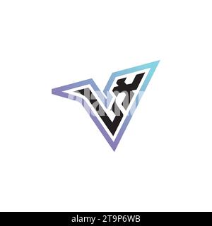 Combinaison de lettres LX logo cool eSport ou logo initial de jeu comme conception de concept inspirant Illustration de Vecteur
