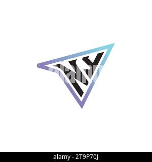 NY combinaison de lettres cool logo eSport ou logo initial de jeu comme un concept de conception inspirante Illustration de Vecteur