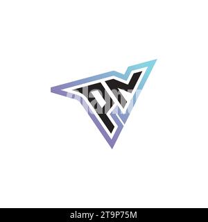 Combinaison de lettres PN logo cool eSport ou logo initial de jeu comme conception de concept d'inspiration Illustration de Vecteur