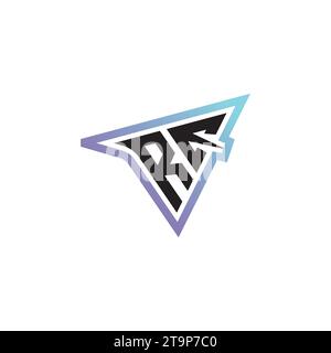 RE combinaison de lettres cool logo eSport ou logo initial de jeu comme un concept de conception inspirant Illustration de Vecteur