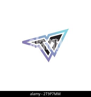 Combinaison de lettres TR logo cool eSport ou logo initial de jeu comme un design de concept inspirant Illustration de Vecteur