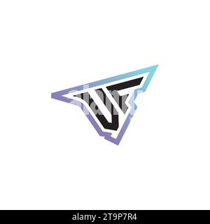 Combinaison de lettres VF logo cool eSport ou logo initial de jeu comme conception de concept d'inspiration Illustration de Vecteur