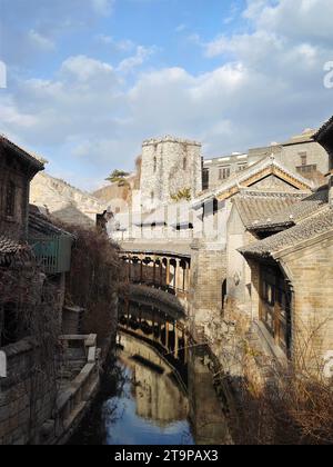 Beijing Gubei Water Town sous la Grande Muraille Banque D'Images