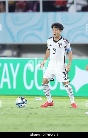 Surakarta, Indonésie. 20 novembre 2023. Le Japonais Keita Kosugi lors de la coupe du monde U-17 de la FIFA, Indonésie 2023 Round of 16 match entre l'Espagne 2-1 Japon au Stade Manahan à Surakarta, Indonésie, le 20 novembre 2023. Crédit : AFLO/Alamy Live News Banque D'Images