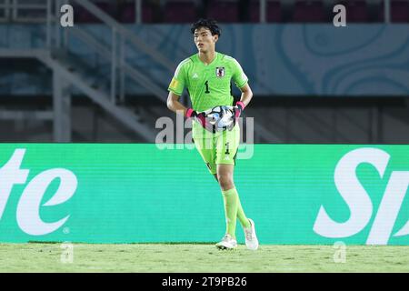 Surakarta, Indonésie. 20 novembre 2023. Le Japonais Wataru Goto lors de la coupe du monde U-17 de la FIFA, Indonésie 2023 Round of 16 Match entre l'Espagne 2-1 Japon au Stade Manahan à Surakarta, Indonésie, le 20 novembre 2023. Crédit : AFLO/Alamy Live News Banque D'Images