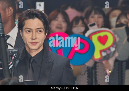 L'acteur et chanteur japonais Tomohisa Yamashita assiste au pré-show MTV VMAJ (Video Music Awards Japan) 2023 au Pia Arena MM à Yokohama, préfecture de Kanagawa, Japon, le 22 novembre 2023. Crédit : AFLO/Alamy Live News Banque D'Images