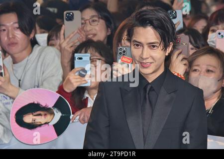 L'acteur et chanteur japonais Tomohisa Yamashita assiste au pré-show MTV VMAJ (Video Music Awards Japan) 2023 au Pia Arena MM à Yokohama, préfecture de Kanagawa, Japon, le 22 novembre 2023. Crédit : AFLO/Alamy Live News Banque D'Images