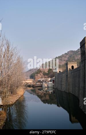 Beijing Gubei Water Town sous la Grande Muraille Banque D'Images