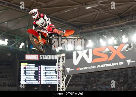 Melbourne, Australie, 25 novembre 2023. Nathan Crawford d'Australie sur la KTM lors du Grand Prix d'Australie WSX au Marvel Stadium le 25 novembre 2023 à Melbourne, en Australie. Crédit : Dave Hewison/Alamy Live News Banque D'Images