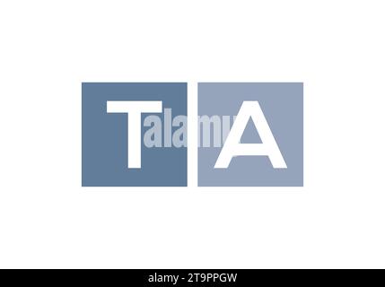 Lettre initiale du logo TA. Modèle de vecteur de conception de logo TA. Lettre abstraite créative logo lié TA Illustration de Vecteur