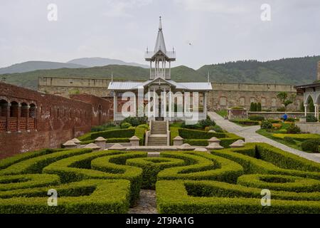 Pavillon und Gartenanlage, Festung Rabati, Schloss von Achalziche, Akhaltsikhe, Samzche-Dschawachetien, Georgien Banque D'Images