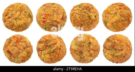 Boulettes de falafel à base de plantes sans viande isolées sur fond blanc Banque D'Images