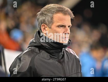 Robert Vilahamn Manager du Tottenham Hotspur football Club Women, lors du match FA Women's Super League Manchester City Women vs Tottenham Hotspur’s Women au joie Stadium, Manchester, Royaume-Uni, le 26 novembre 2023 (photo de Cody Froggatt/News Images) Banque D'Images