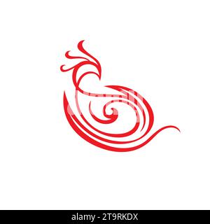 Logo Peacock Line simple. vecteur d'art peacock Illustration de Vecteur