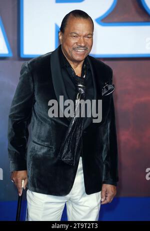 Billy Dee Williams assiste à la première européenne de Star Wars : The Rise of Skywalker au Cineworld Leicester Square à Londres, en Angleterre. (Photo Fred Duval / SOPA Images/Sipa USA) Banque D'Images