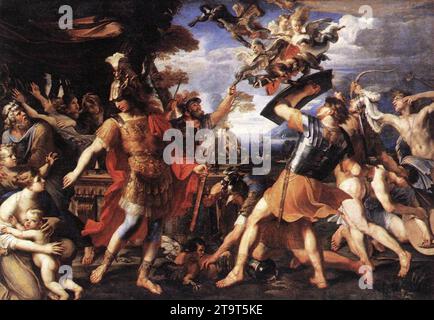 Énée et ses compagnons combattant les Harpies 1646-47 par François Perrier Banque D'Images