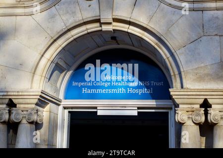 Hammersmith Hospital, du Cane Road, Borough of Hammersmith & Fulham, Londres, Angleterre, Royaume-Uni Banque D'Images