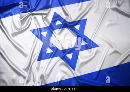 Fahne von Israel *** drapeau d'Israël crédit : Imago/Alamy Live News Banque D'Images