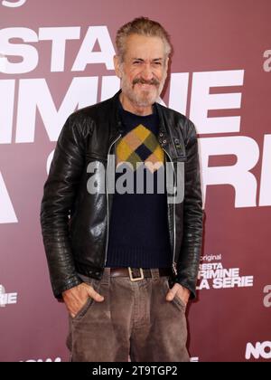 Rome, Italie. 27 novembre 2023. Rome, le cinéma Space Moderno, photocall pour la série Sky TV 'tout ce qui reste est le crime, la série'. Sur la photo : Marco Giallini crédit : Agence photo indépendante/Alamy Live News Banque D'Images