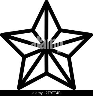 Contour d'un vecteur d'icône de forme d'étoile de noël Illustration de Vecteur