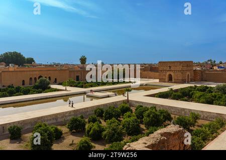 Afrique du Nord. Morroco. Marrakech. Palais El Badi Banque D'Images