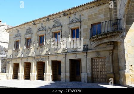 Baeza, Audiencia civil et Escribanías Públicas ou Casa del Pópulo (Renaissance, 16th siècle). Jaén, Andalousie, Espagne. Banque D'Images