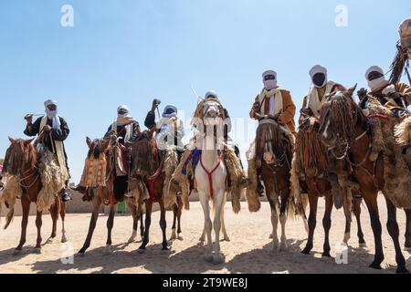 Les gens autour du lac Tchad, Tchad, Afrique centrale Banque D'Images