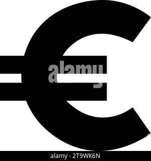 Symbole du signe de la devise euro. Euro, vecteur d'icône plate d'argent européen. Concept de change de devises. Illustration de Vecteur