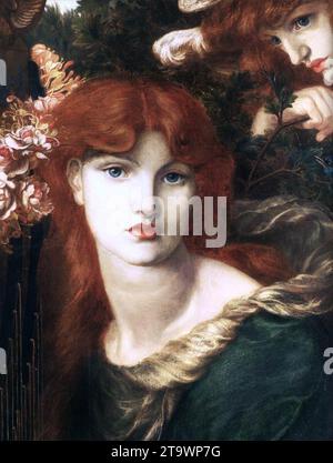 La Ghirlandata (détail) 1873 de Dante Gabriel Rossetti Banque D'Images