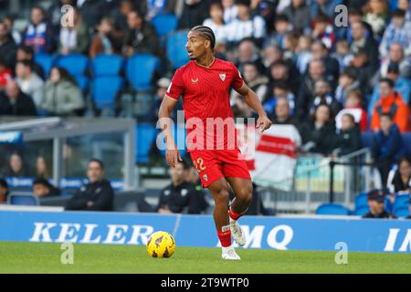 San Sebastian, Espagne. 26 novembre 2023. Loic Bade (Sevilla) football/football : Espagnol 'LaLiga EA Sportss' Match entre Real Sociedad 2-1 Sevilla FC au Reale Arena de San Sebastian, Espagne . Crédit : Mutsu Kawamori/AFLO/Alamy Live News Banque D'Images