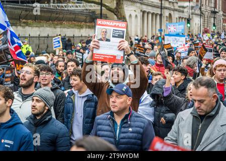 Marche contre l'antisémitisme, des dizaines de milliers de personnes protestent contre la montée des crimes haineux contre les Juifs, Londres, Royaume-Uni, 26/11/2013 Banque D'Images