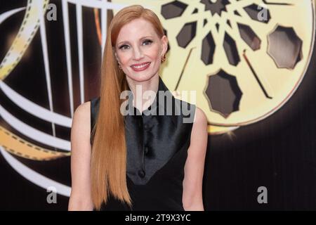 Marrakech, Maroc. 27 octobre 2023. Jessica Chastain présente à la première mémoire dans le cadre du 20e Festival International du film de Marrakech à Marrakech, Maroc, le 27 novembre 2023. Photo Aurore Marechal/ABACAPRESS.COM crédit : Abaca Press/Alamy Live News Banque D'Images