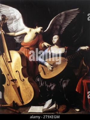 Sainte Cécile et l'Ange vers 1610 par Carlo Saraceni Banque D'Images