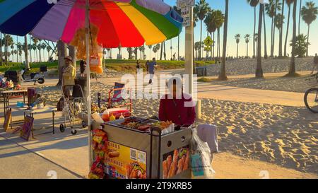 The Amazing Oceanfront Walk à Venice Beach - LOS ANGELES, ÉTATS-Unis - 5 NOVEMBRE 2023 Banque D'Images
