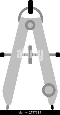 Illustration de l'icône de vecteur de boussole mathématique Illustration de Vecteur