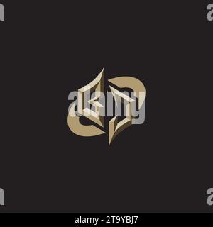 BJ Premium initial Gaming logos designs, thèmes et modèles pour les jeux, Twitch et youtube Illustration de Vecteur